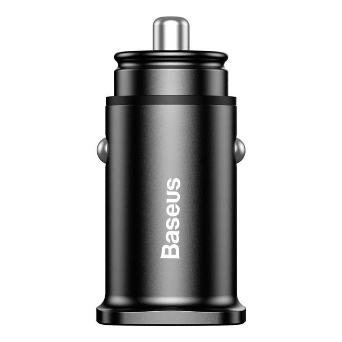 Bild 1, Baseus 30W 2x USB Billaddare Snabbladdning Svart