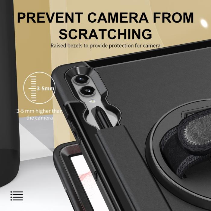 Bild 4, Samsung Galaxy Tab S9 Plus Skal 360 Rotation Shockproof Med Rem