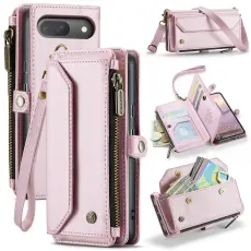 CASEME Google Pixel 10/10 Pro / 9/9 Pro Fodral L&auml;der Rosa