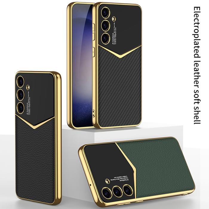 Bild 2, GKK Galaxy S24 Plus Skal Läder Hybrid Electroplate Vit