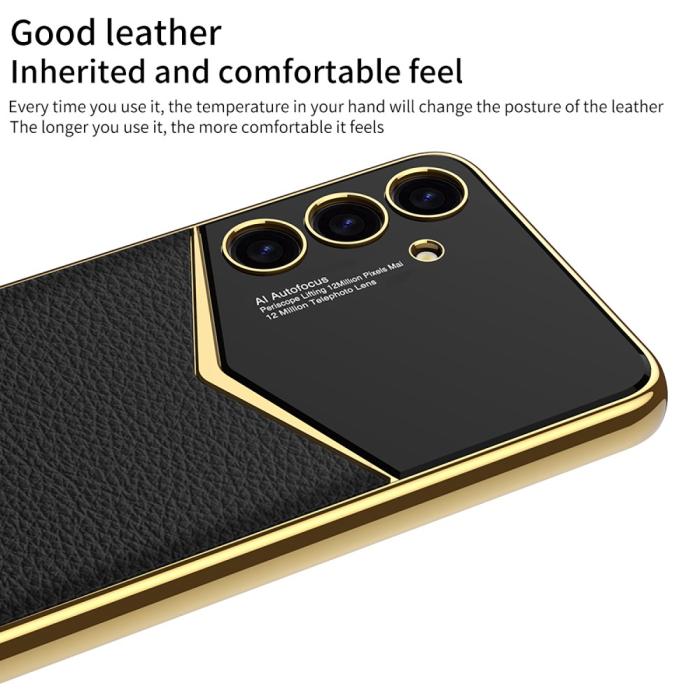 Bild 3, GKK Galaxy S24 Plus Skal Läder Hybrid Electroplate Vit