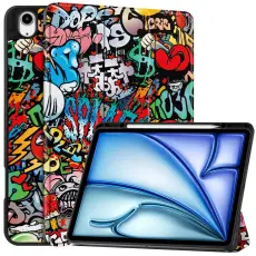 iPad Air 13 2025/2024 Tri-Fold Fodral Med Pennhållare Grafitti