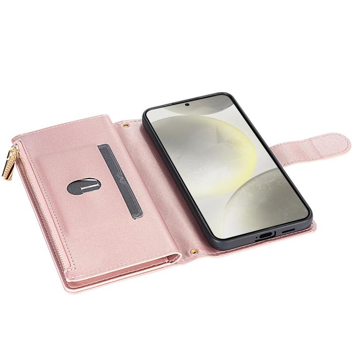 Bild 4, Samsung Galaxy S26 Ultra Fodral Rhombus Läder Roséguld