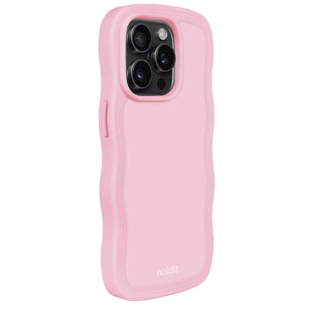 holdit iPhone 14 Pro Skal Wavy Pink