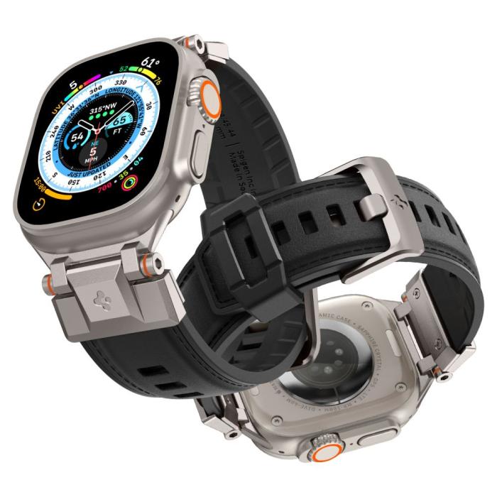 Bild 3, Spigen Armband Apple Watch 42/44/45/49 mm DuraPro Armor Svart