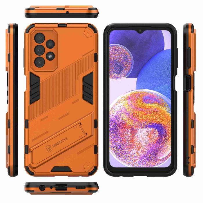 Bild 5, Samsung Galaxy A23 5G Skal Shockproof Hybrid Kickstand Orange