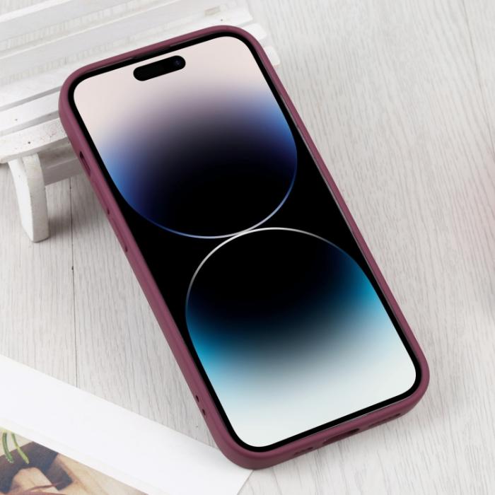 Bild 3, iPhone 15 Pro Skal MagSafe Liquid Silikon Vinröd