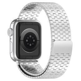 Apple Watch 42/44/45/49 mm Armband Magnetisk Loop Silver