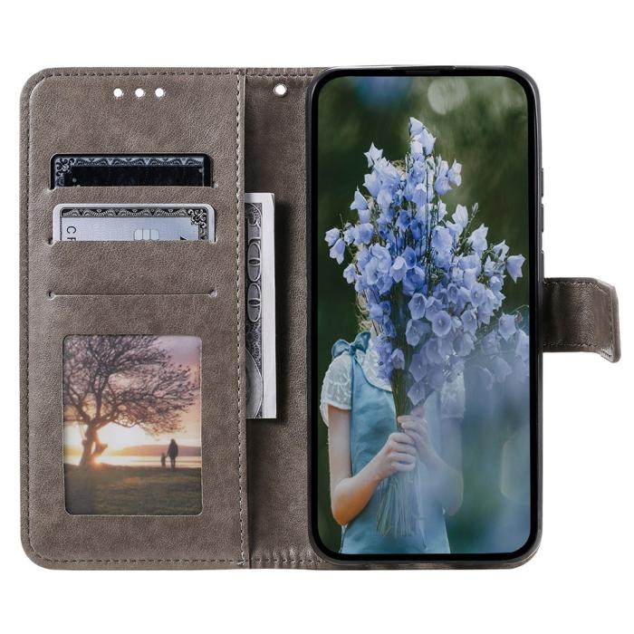 Bild 3, Xiaomi 12T / 12T Pro Fodral Mandala Läder Grå