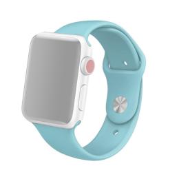 Silikon Armband Apple Watch 41/40/38 mm (M/L) - Cyan