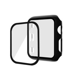 Härdat Glas Skydd Apple Watch 40 mm - Blank Svart