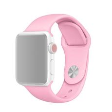 Silikon Armband Apple Watch 41/40/38 mm (M/L) - Ljus Rosa