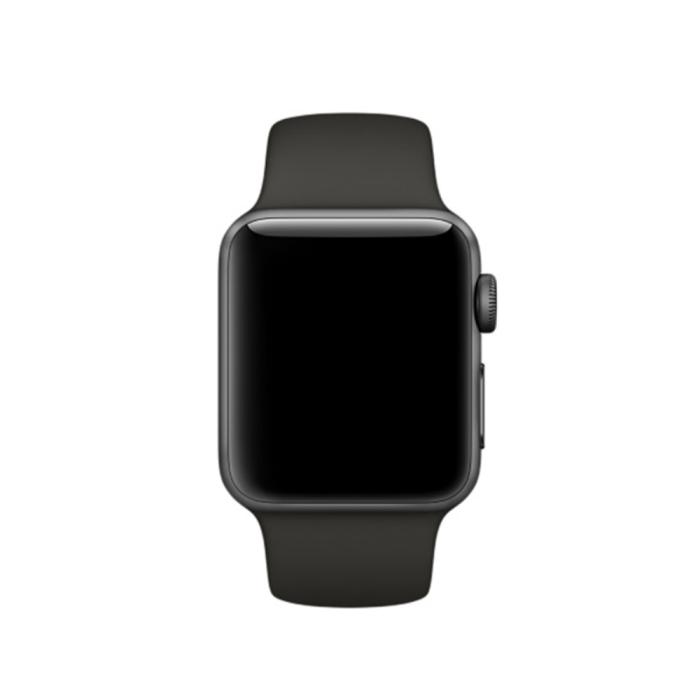 Bild 2, Silikon Armband Apple Watch 42/44/45/49 mm (S/M) Mörk Grå