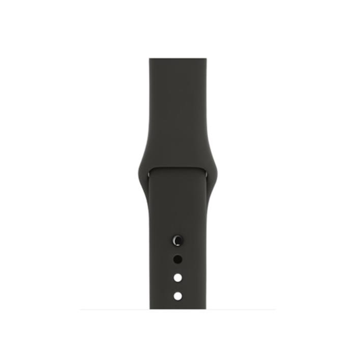 Bild 3, Silikon Armband Apple Watch 42/44/45/49 mm (S/M) Mörk Grå