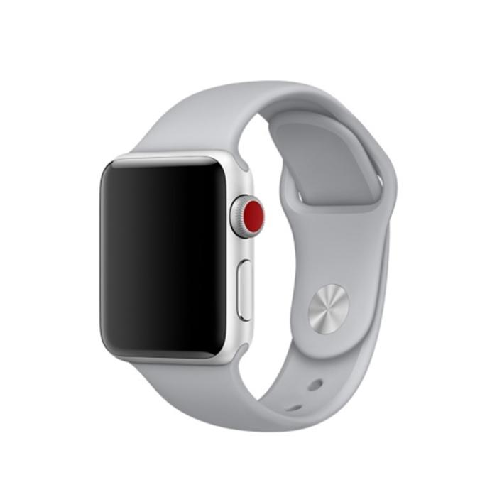 Bild 1, Silikon Armband Apple Watch 42/44/45/49 mm (S/M) Grå