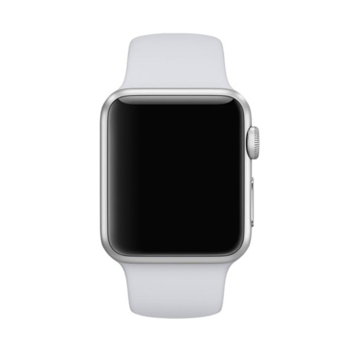 Bild 2, Silikon Armband Apple Watch 42/44/45/49 mm (S/M) Grå