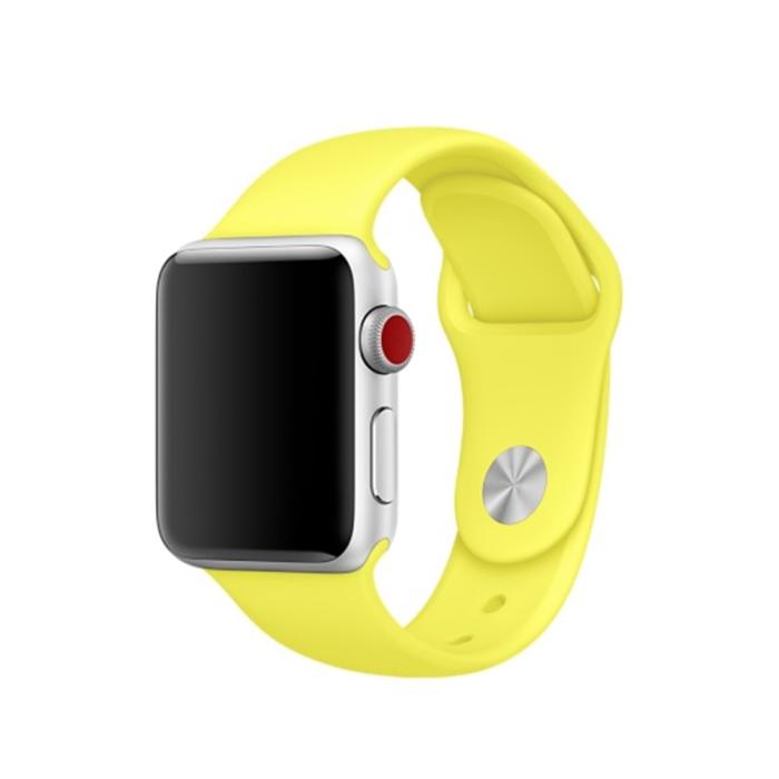 Bild 1, Silikon Armband Apple Watch 42/44/45/49 mm (S/M) Gul