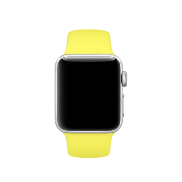 Bild 2, Silikon Armband Apple Watch 42/44/45/49 mm (S/M) Gul
