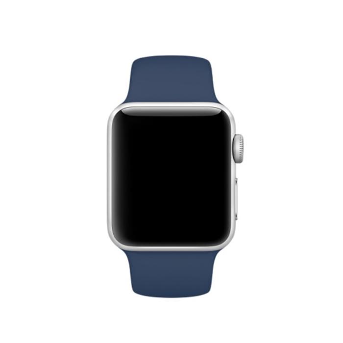 Bild 2, Silikon Armband Apple Watch 42/44/45/49 mm (S/M) Navy Blue