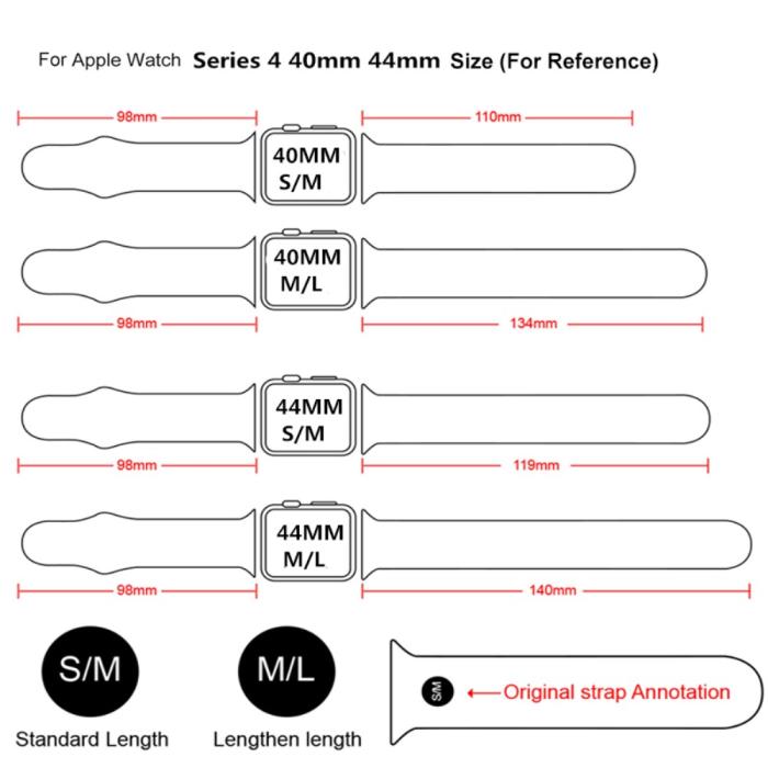 Bild 5, Silikon Armband Apple Watch 41/40/38 mm (M/L) - Svart