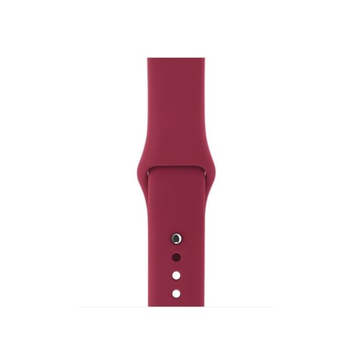 Bild 3, Silikon Armband Apple Watch 41/40/38 mm (M/L) - Vinröd