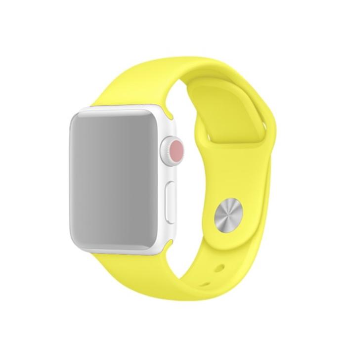 Bild 1, Silikon Armband Apple Watch 41/40/38 mm (M/L) - Gul
