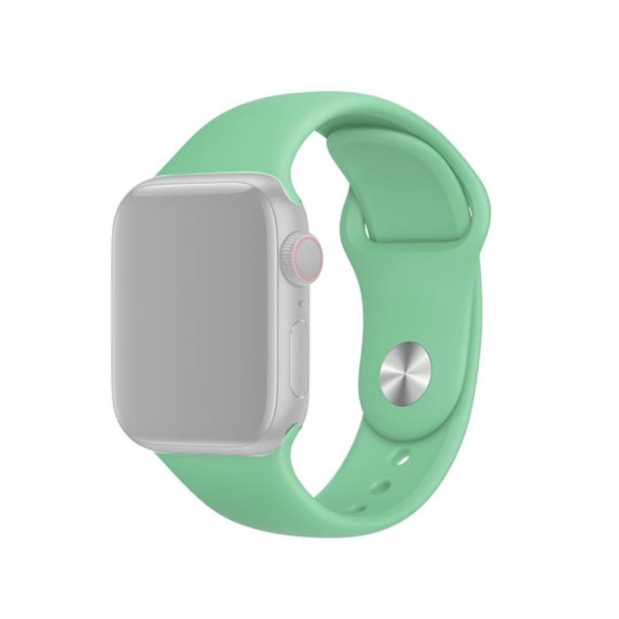Bild 1, Silikon Armband Apple Watch 41/40/38 mm (M/L) - Mintgrön