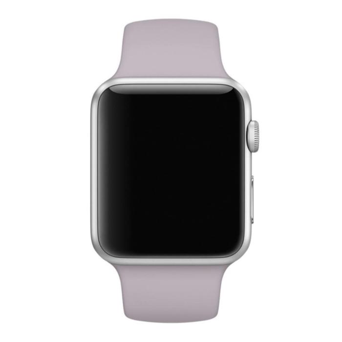 Bild 3, Silikon Armband Apple Watch 42/41/40/38 mm (M/L) - Violett