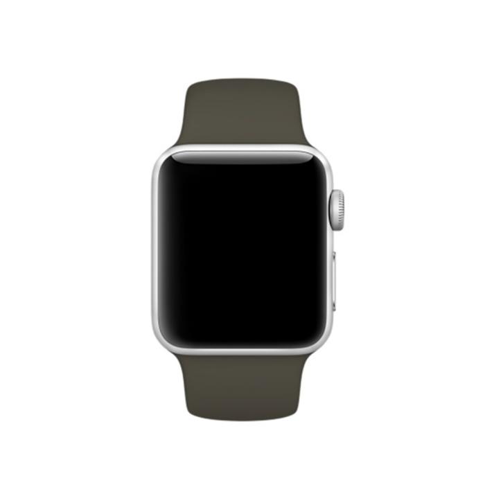 Bild 2, Silikon Armband Apple Watch 41/40/38 mm (M/L) - Mörk Grön