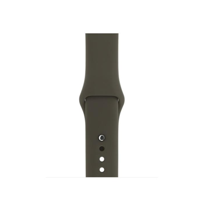 Bild 3, Silikon Armband Apple Watch 41/40/38 mm (M/L) - Mörk Grön
