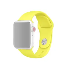 Silikon Armband Apple Watch 42/41/40/38 mm (M/L) - Gul