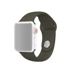 Silikon Armband Apple Watch 42/41/40/38 mm (M/L) - Mörk Grön