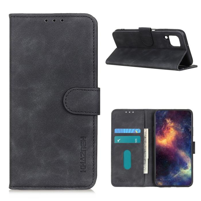 Bild 1, Samsung Galaxy A12 - KHAZNEH Läder Fodral - Svart