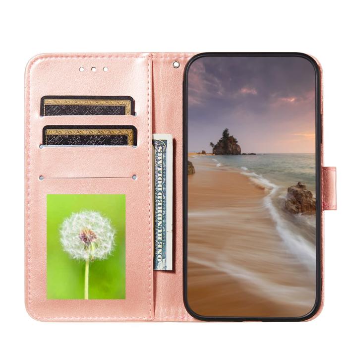 Bild 4, Samsung Galaxy A72 - Läder Fodral - Roséguld
