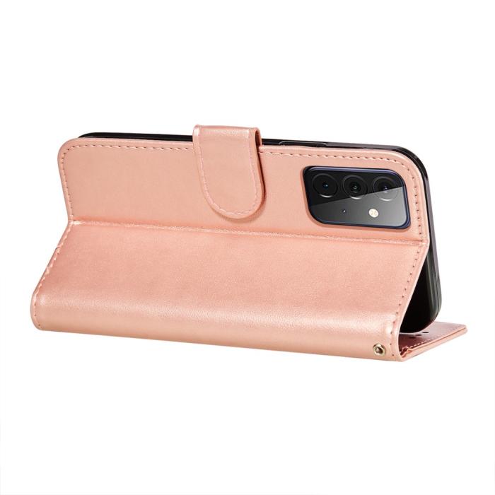 Bild 5, Samsung Galaxy A72 - Läder Fodral - Roséguld