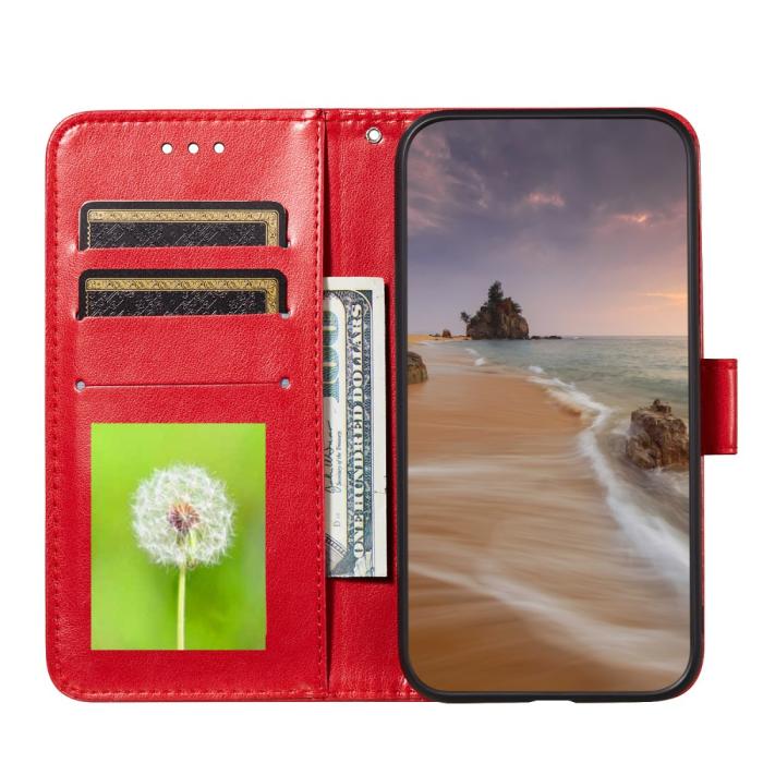 Bild 4, Samsung Galaxy A72 - Läder Fodral - Röd