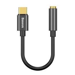 BASEUS USB-C till 3.5mm AUX Adapter, DAC Svart