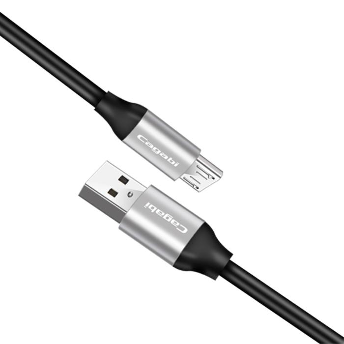 Bild 2, Cababi Micro USB Quick Charge 1 m - Silver