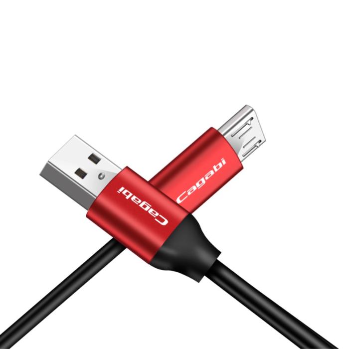 Bild 2, Cababi Micro USB Quick Charge 1 m - Röd