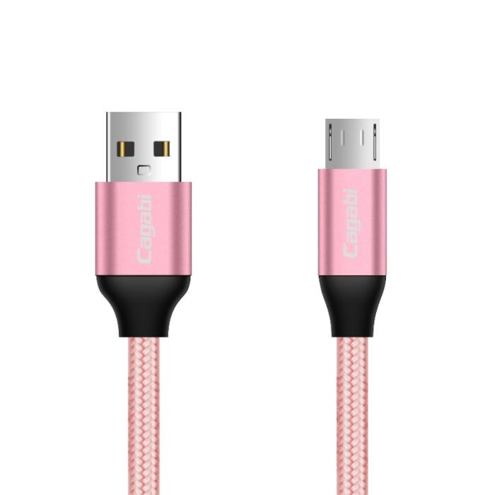 Bild 2, Cababi Micro USB Quick Charge 1 m - Roséguld