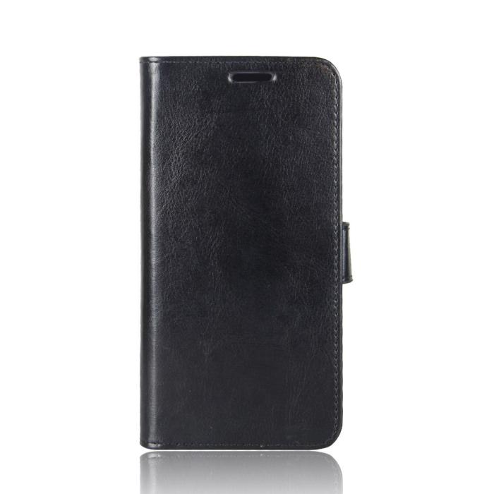 Bild 3, Xiaomi Redmi 8A - Crazy Horse Plånboksfodral - Svart
