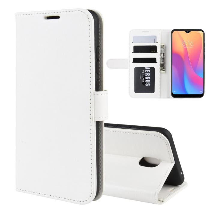 Bild 2, Xiaomi Redmi 8A - Crazy Horse Plånboksfodral - Vit