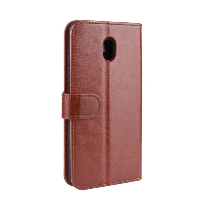 Bild 4, Xiaomi Redmi 8A - Crazy Horse Plånboksfodral - Brun