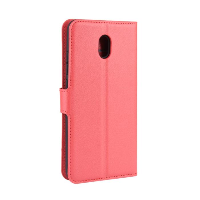 Bild 3, Xiaomi Redmi 8A - Litchi Plånboksfodral - Röd