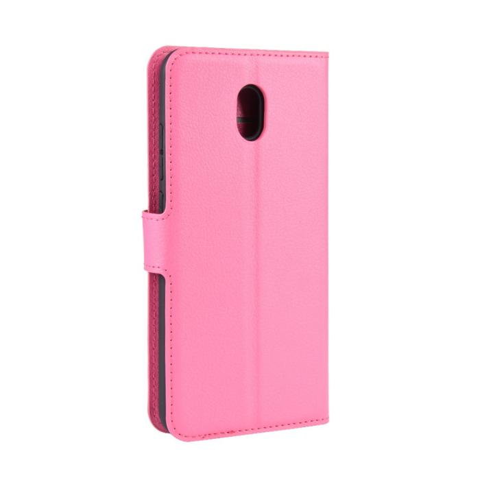 Bild 3, Xiaomi Redmi 8A - Litchi Plånboksfodral - Rosa