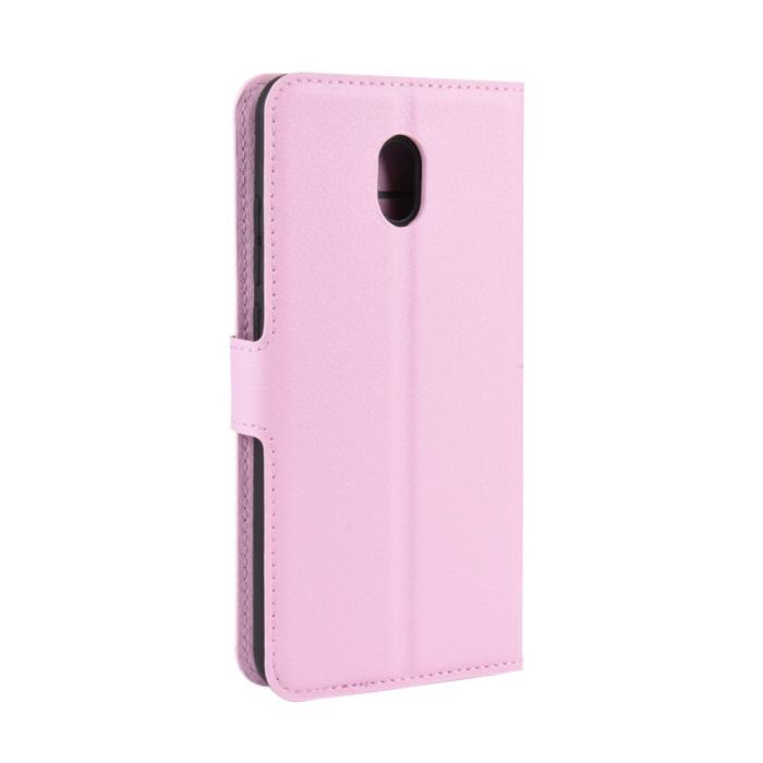 Bild 3, Xiaomi Redmi 8A - Litchi Plånboksfodral - Ljus Rosa