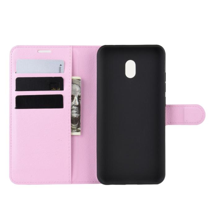 Bild 4, Xiaomi Redmi 8A - Litchi Plånboksfodral - Ljus Rosa