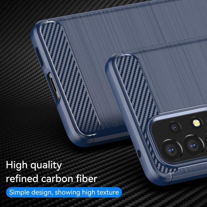 Bild 2, Samsung Galaxy A53 5G Skal Kolfiber Textur Blå