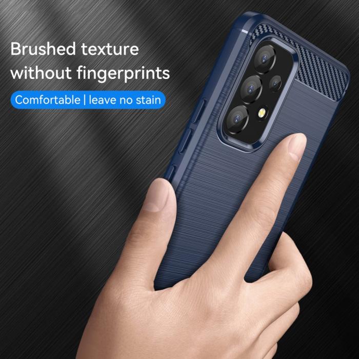 Bild 3, Samsung Galaxy A53 5G Skal Kolfiber Textur Blå