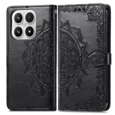 Xiaomi 17 Fodral L&auml;der Mandala Svart